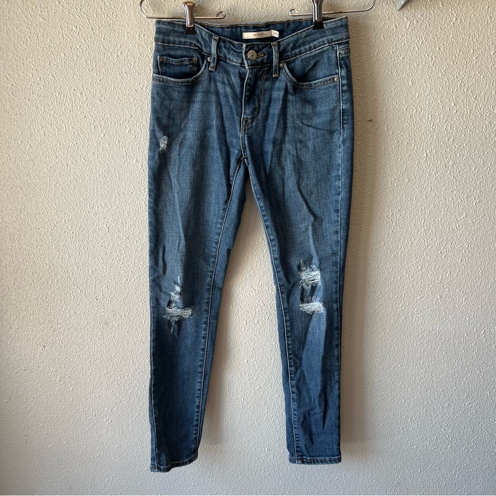 Levi’s 711 Skinny W25 L28 Blue Washed Jeans